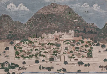 View of a fortified city, 1886
